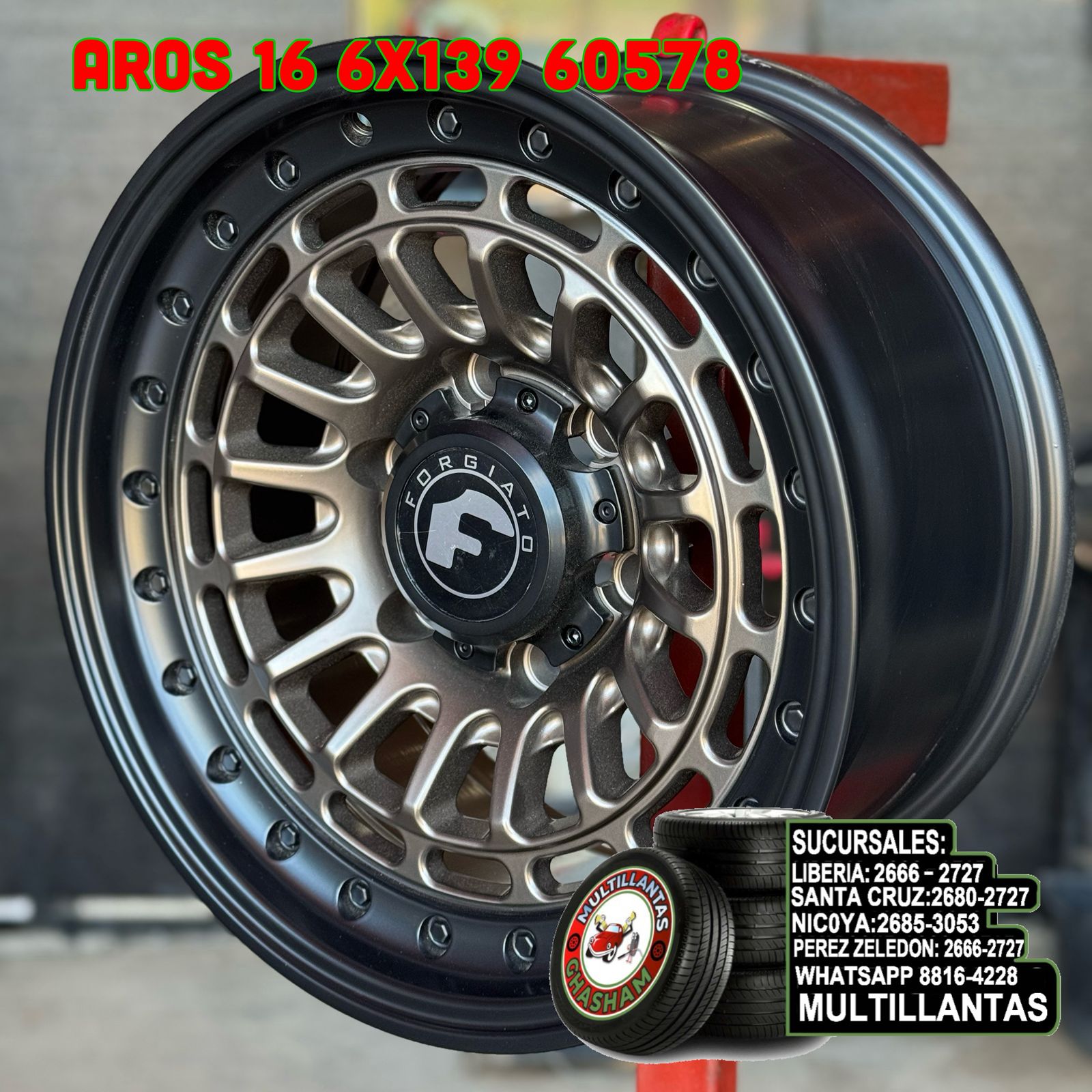 AROS # 16X8 6X139.7 ET0 BR-B 60578